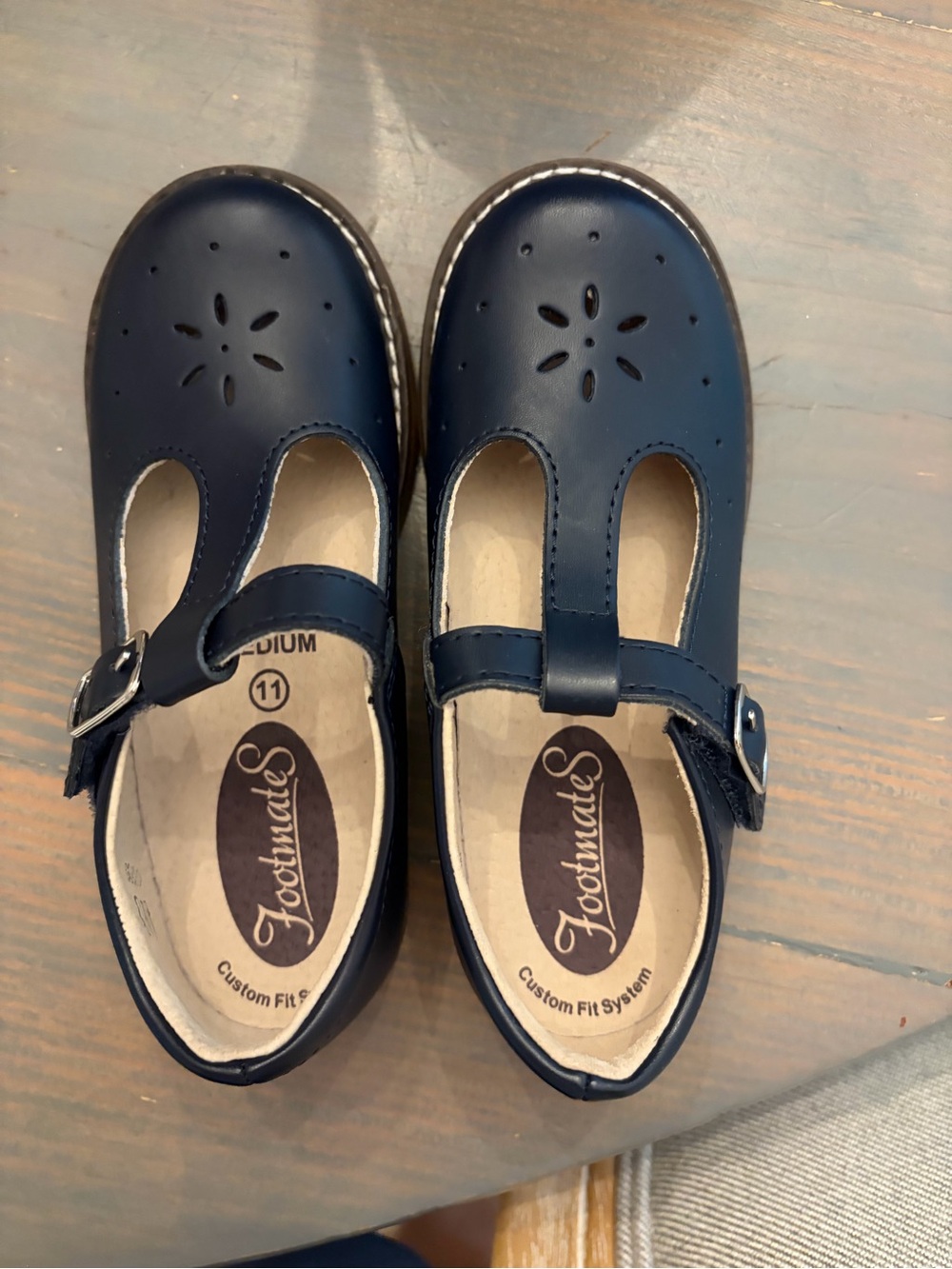 FootMates Navy Blue Girls' Mary Jane Shoes